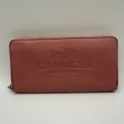 Coach Pink Long Zip Wallet