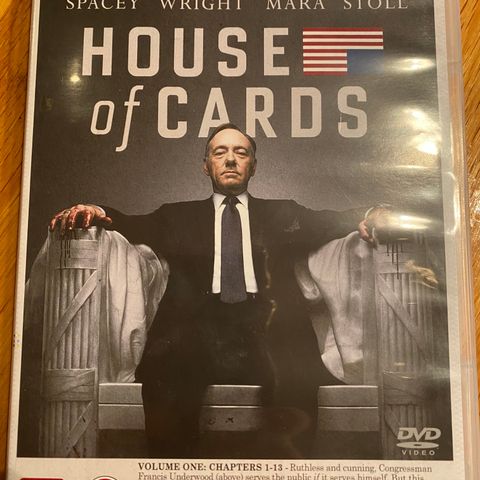 HOUSE OF CARDS DVD - SESONG 1, SELGES FOR 5O,-.