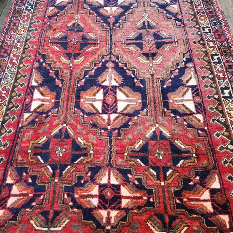 Vintage Persisk afghanske håndknittet teppe 160x280cm