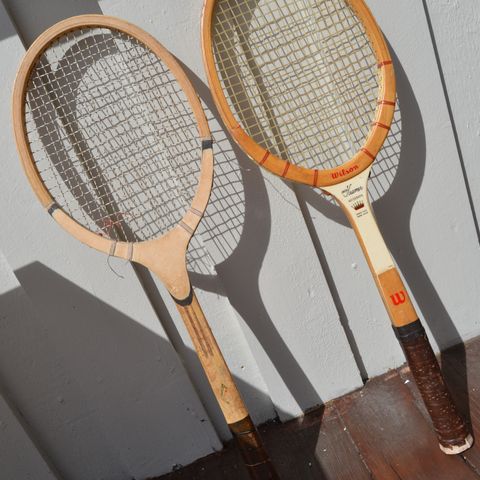 Retro tennis rackets