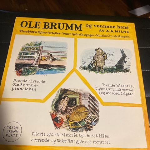 Thorbjørn Egner ** Ole Brumm Og Vennene Hans ** LP ** Tredje Plate