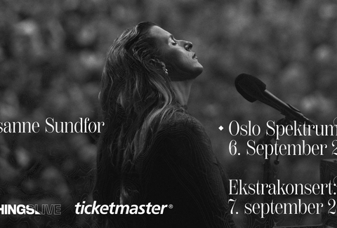 Halv pris: 1 x ståplass til Susanne Sundfør i Spektrum 6. september