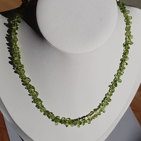 Hunan Peridot Sølv 925 Silver Limited Edition 46cm Necklace Halskjeder 97cts