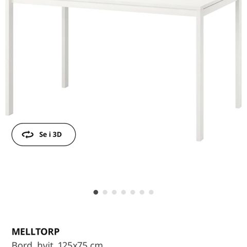 Ikea MELLTORP Bord - Brukt en gang - Reservert til mandag