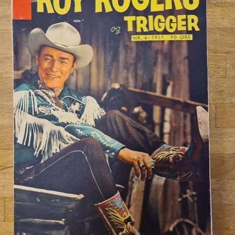 Roy Rogers og Trigger, nr 6 1957, Kr 50.