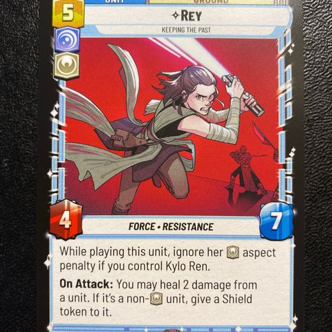 Rey legendary Star wars unlimited samlekort