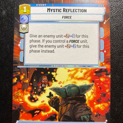 Mystic reflection rare hyperspace star wars unlimited samlekort