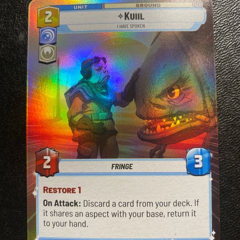 Kuiil uncommon hyperspace foil Star wars unlimited samlekort