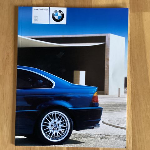 BMW 3-Serie Coupe 2000 mod. Brosjyre. NORSK. Sendes med Postnord 69kr