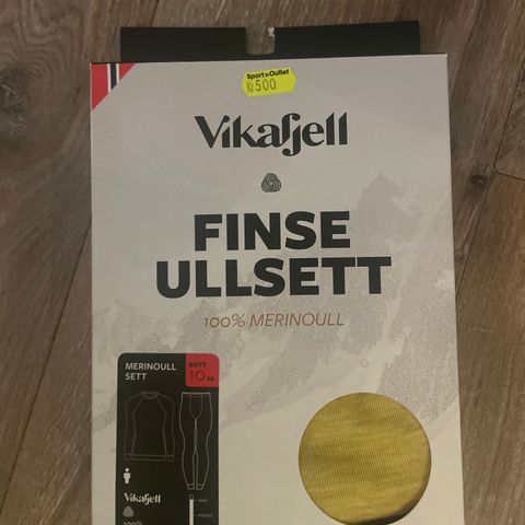 Vikafjell Finse ullsett 100% merinoull str 10år