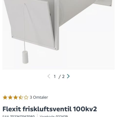 Flexit friskluftsventil