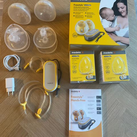 Medela Freestyle dobbel brystpumpe med 8 trakter