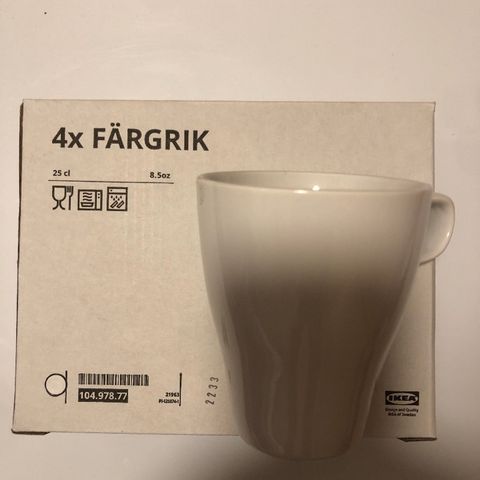 Fargerik Kopp 4stk IKEA