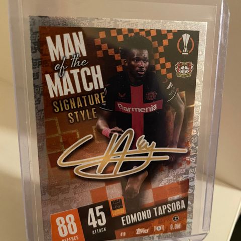 Edmond Tapsoba - Topps Man of the Match Signature Style