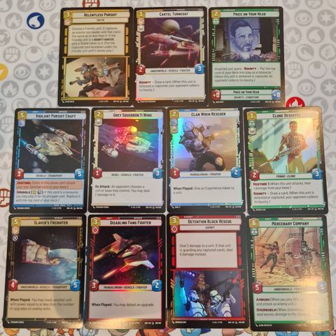 Star Wars Unlimited, Common foil, Hyperspace og foil hyperspace kort