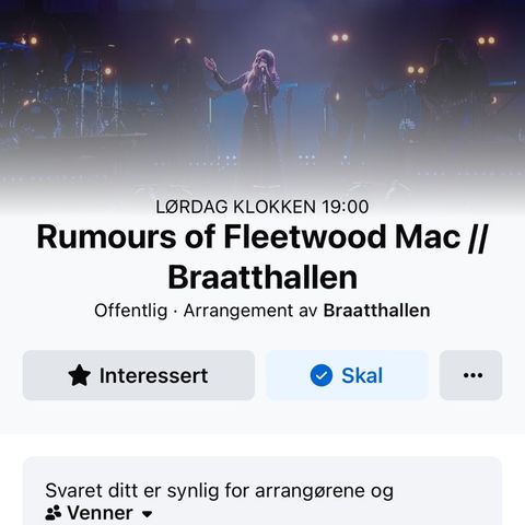 Fleetwood mac biletter - Braathallen - kristiansund