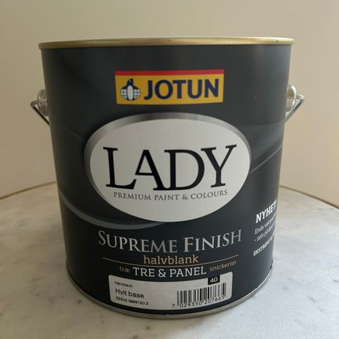 Jotun Lady Supreme Finish 3 l, Klassisk hvit