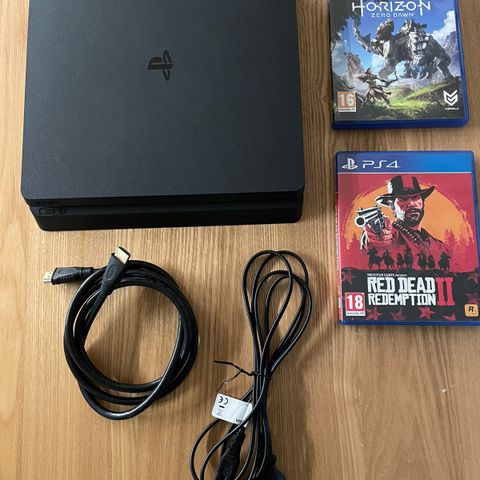 PS4 Slim med 1 TB harddisk - uten kontroller