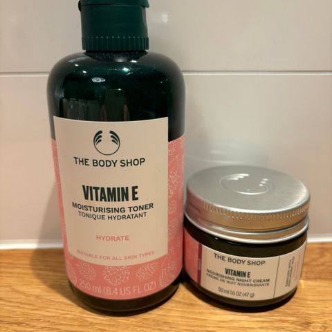 The body shop vitamin E, toner og nattkrem