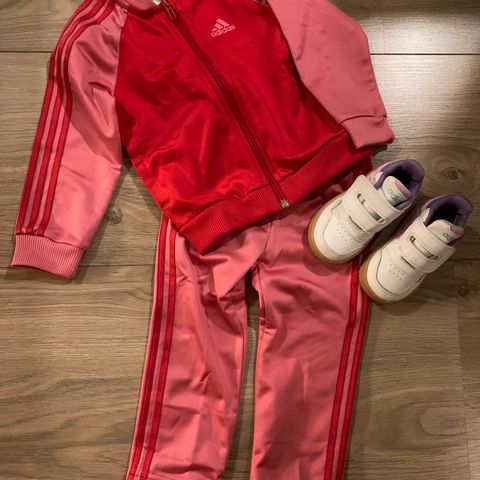 Adidas joggedress, jente str.92, Adidas sko, str.22