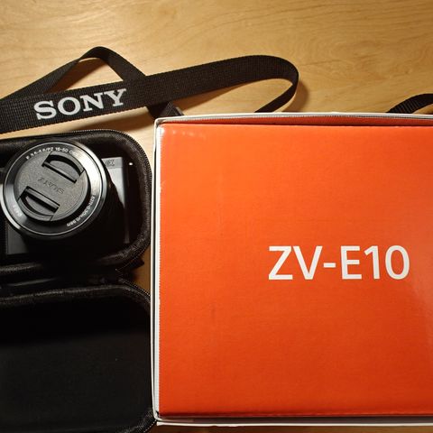 Brand new Sony ZV-E10 camera + 16-50mm f/3.5-5.6 lens