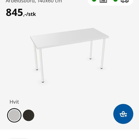 Skrivebord fra IKEA