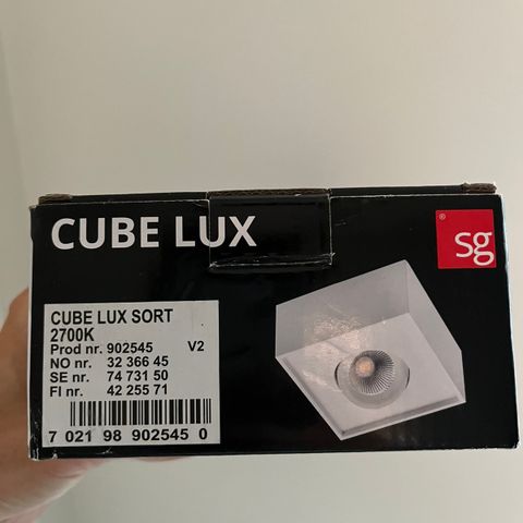 SG Cobe Lux sort 2700K - 4stk