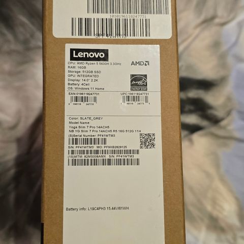 Lenovo yoga 7 slim pro