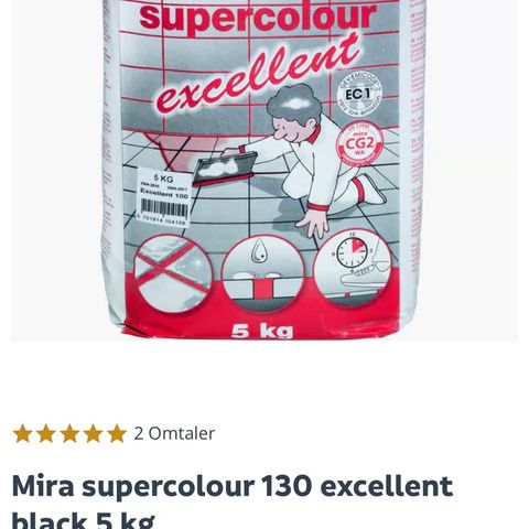 Mira supercolour 130 excellent black 5 kg