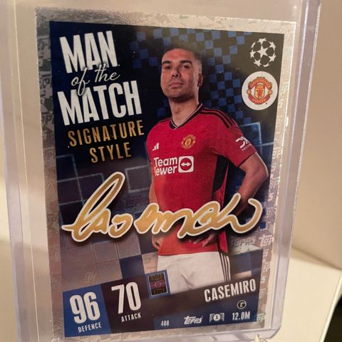 Casemiro - Topps Man of the Match Signature Style