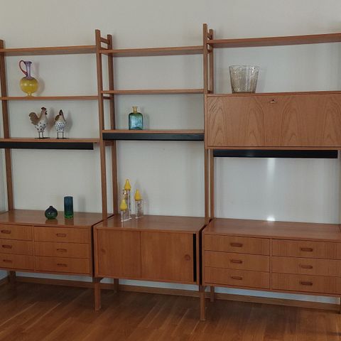 Retro, vintage, 60-tallet, teak veggseksjon