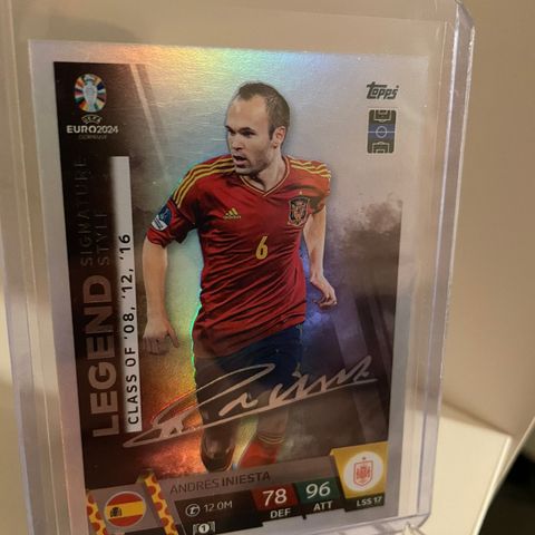 Andres Iniesta - Topps Euro 2024 Legend Signature Style