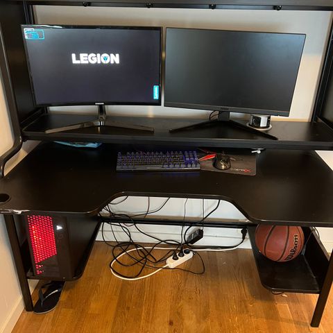 Gaming Setup + 2 Monitorer + Tastatur,Mus,Bord gtx1660 Super