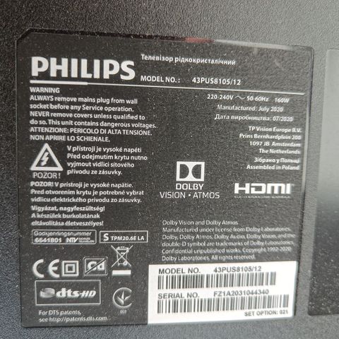 Philips 43" med ambientlight