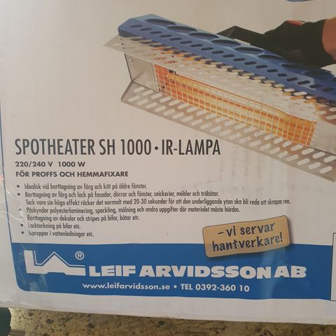 Spotheater 1000 IR + speedheater system ubrukt