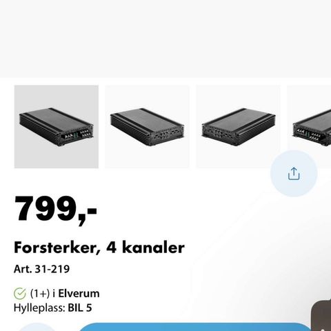 Biltema Forsterker 4 kanaler