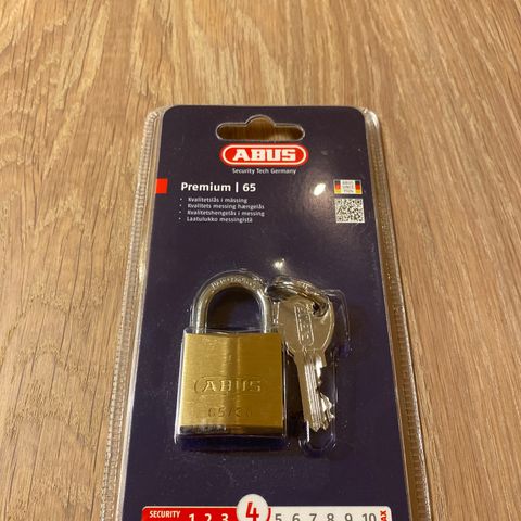 Ny Abus Premium 65 hengelås