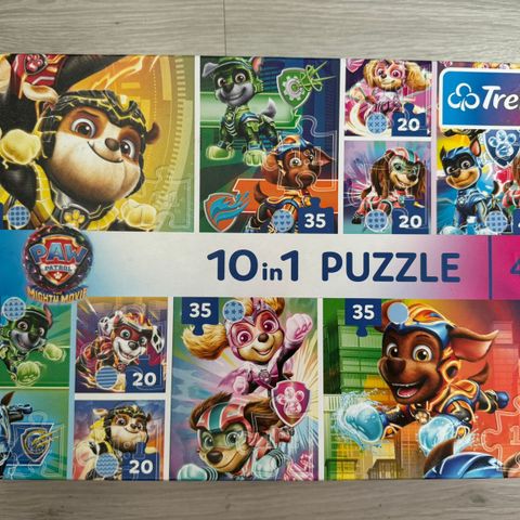 Paw patrol puslespill - 10 in one puzzle (4+)