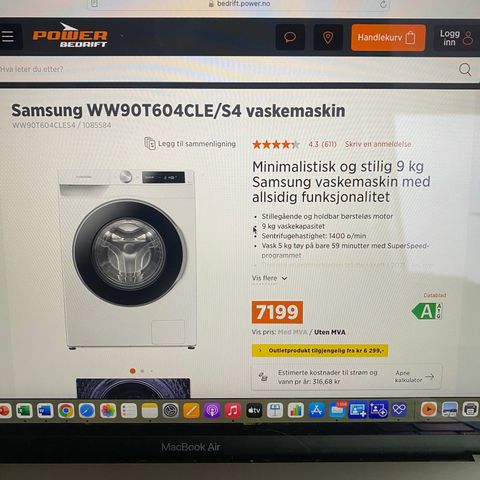 Samsung vaskemaskin