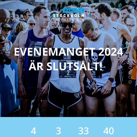 Startnummer til Stockholm halvmaraton 2024