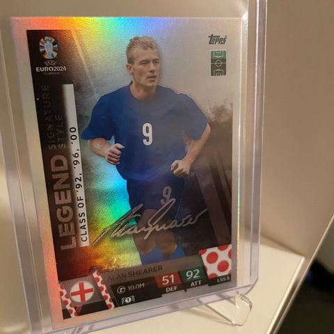 Alan Shearer - Topps Euro 2024 Legend Signature Style