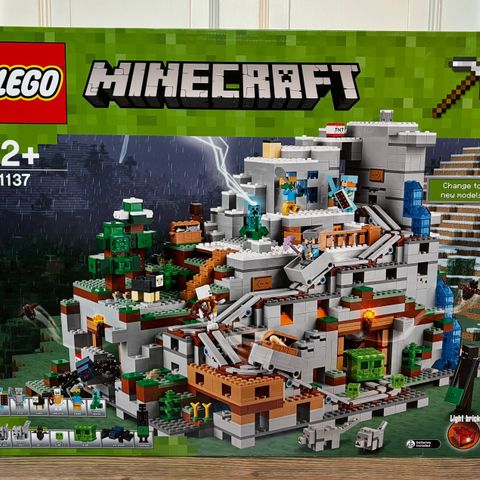 (FORSEGLET) LEGO Minecraft The Mountain Cave 21137 Fjellhulen Byggesett 12+