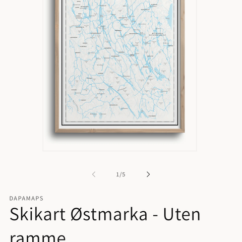 Skikart Østmarka fra Dapa Maps