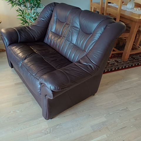 2 seters skinn sofa