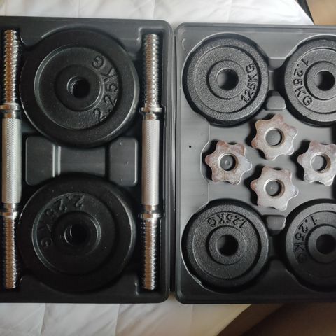 [RESERVERT] Dumbbell set 18kg, helt nytt