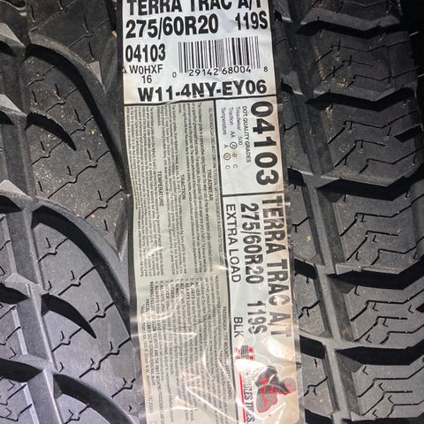 4x Nye SUV dekk. 275/60R20 AT