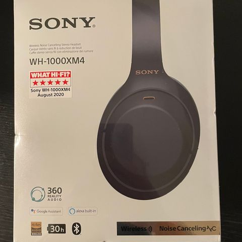 Helt ny Sony WH-1000XM4 hodetelefoner