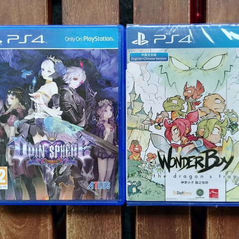 PS4 - Odin Sphere og Wonderboy - spill (250,- pr. stk.)