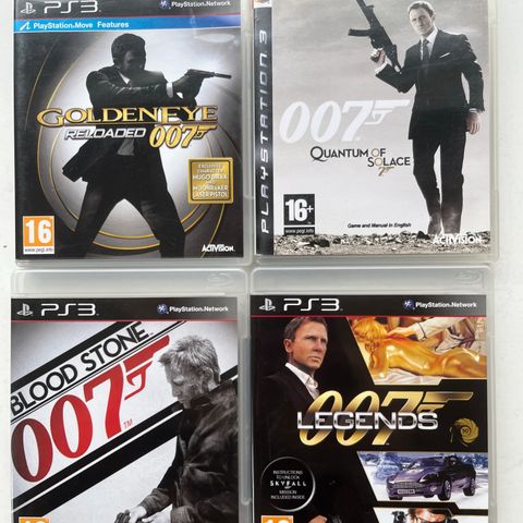 Ps3 spill JAMES BOND 007 BLODSTONE / LEGENDS /  RELOADED / QUANTUM OF SOLACE