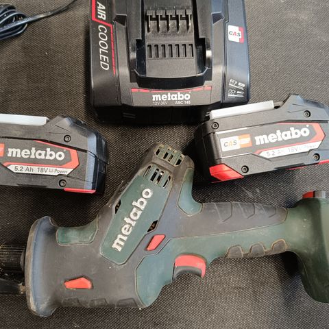 Metabo 18V Bajonettsag m/2 NYE batterier og lader